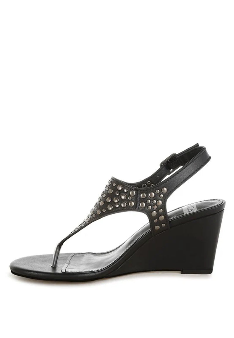 Sappho Studded Thong Toe Wedges