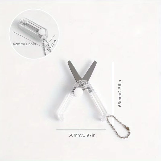 1Pc Mini Portable Folding Scissors Creative in Pastel Colors Stainless Steel Paper Cutting Art Projects Office School Supplies