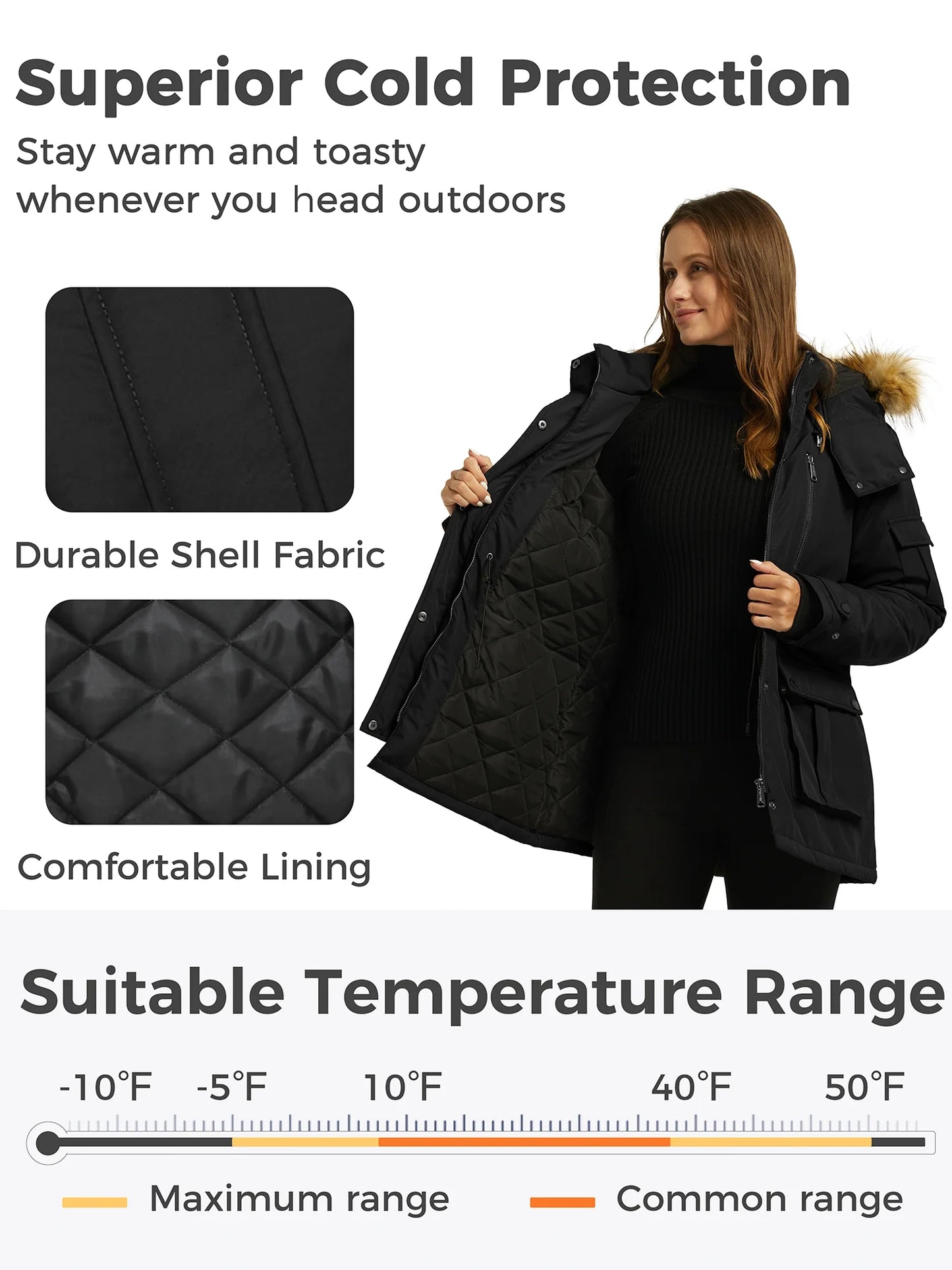 Women'S plus Size Recycled Winter Coat Quilted Waterproof Winter Jacket Hooded Puffer Jacket Black 3X-Large Big