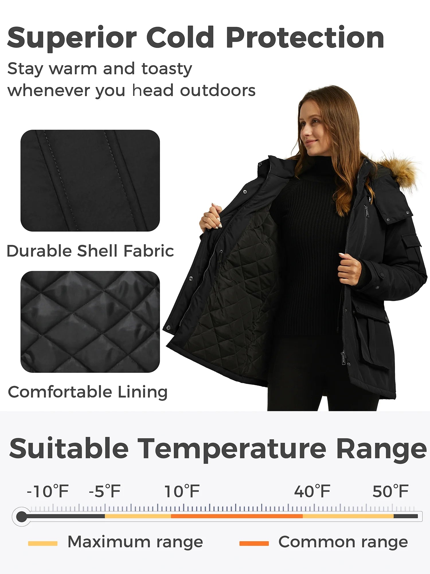 Women'S plus Size Recycled Winter Coat Quilted Waterproof Winter Jacket Hooded Puffer Jacket Black 3X-Large Big