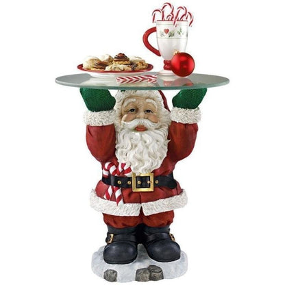 A Santa Claus Transformed into a Strongman Storage Ornament, a Cute and Creative Santa Claus Tray Sculpture, a Christmas Home Living Room Coffee Table Decoration Ornament, a Christmas Gift for Friends and Family, Resin Handicrafts