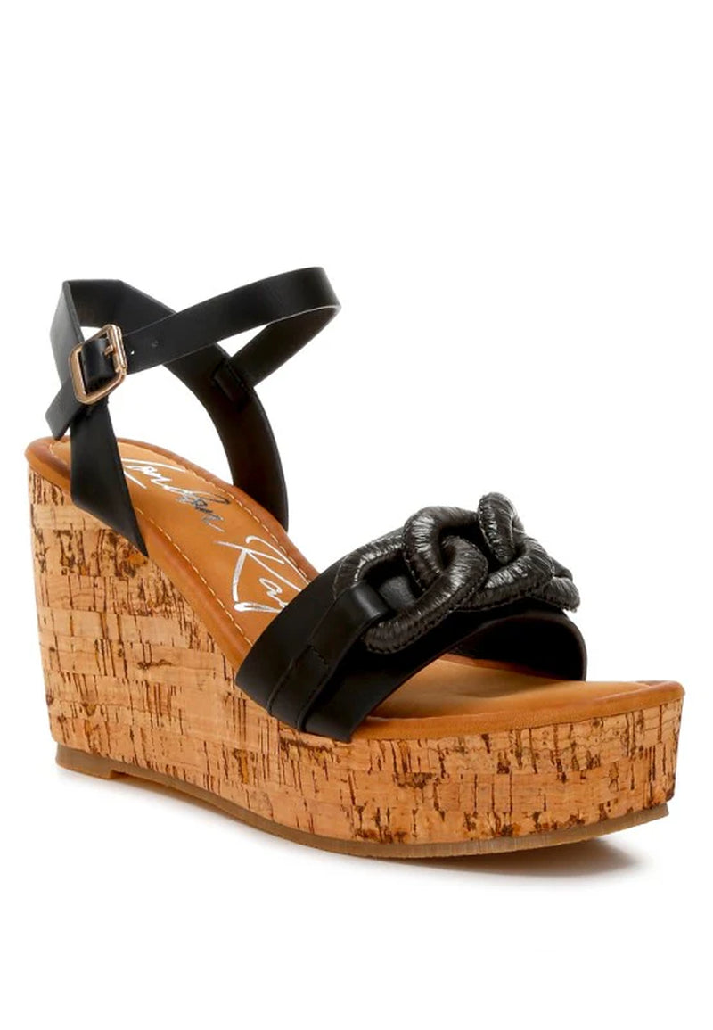 Emelda Cushion Chain Pin Buckle Wedges