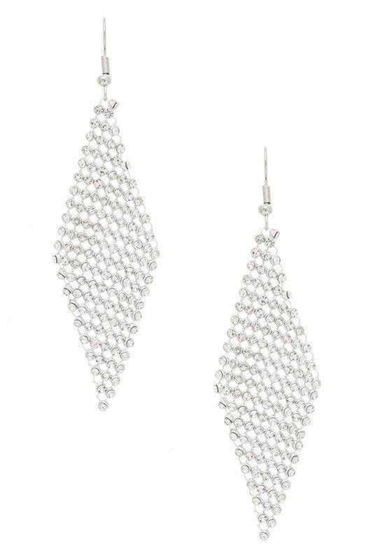 Rhinestone Mesh Iconic Earrings
