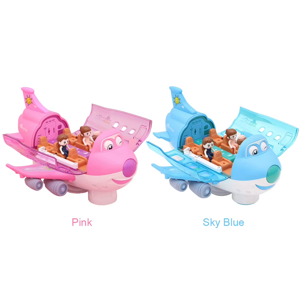 Aeroplane Toys with Light Effects Stunt Electric Aircraft Toy 360 Rotating Cute Electric Airplane Model Birthday Christmas Gifts