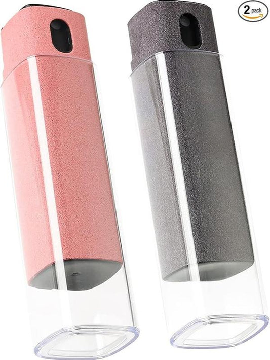 Touchscreen Screen Cleaner Kit 2 Pcs, Phone, Tablet and Car Screen Cleaner, Two in One Spray and Microfiber Cloth(Grey&Pink) Camera Smartphone
