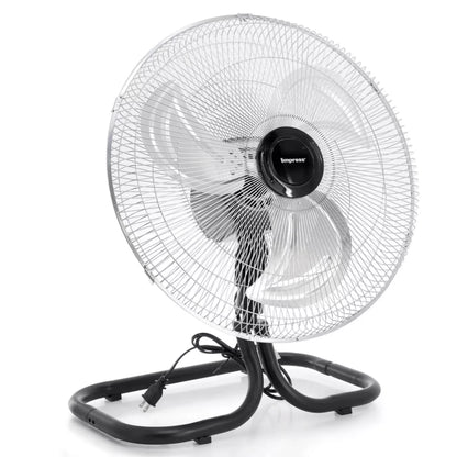 Impress 18-Inch 2-In-1 Chrome Hi-Speed Industrial Oscillating Fan