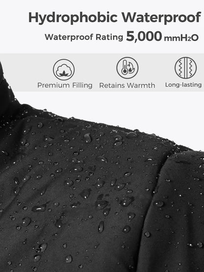 Women'S plus Size Recycled Winter Coat Quilted Waterproof Winter Jacket Hooded Puffer Jacket Black 3X-Large Big