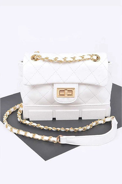 Silicon Bottom Quilted Shouder Bag