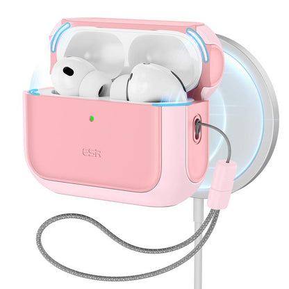 ESR for 2025 Airpods Pro 3 Case, Full Drop Protection Cover with Lanyard,Compatible with Magsafe,Stylish & Lightweight Airpods Accessories,Magsafe Charging, Protective Cover with Strong Magnet