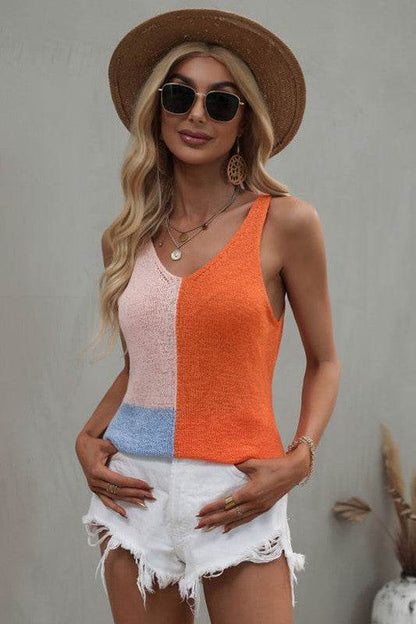 Color Block Tank Top
