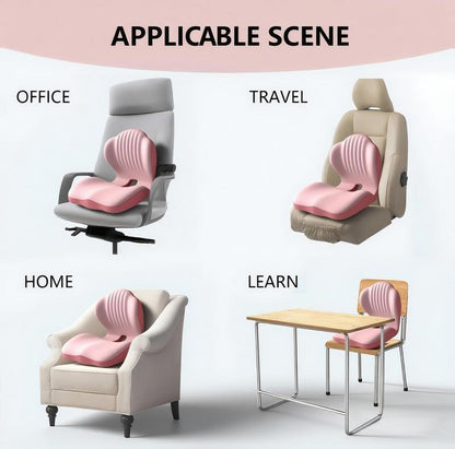 Anti-Slip Memory Foam Seat Cushion, Office and Driving Back Support Cushion, Ergonomic Design, Helps Relieve Body Support Pressure, Priced under $50.