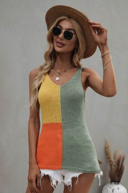 Color Block Tank Top