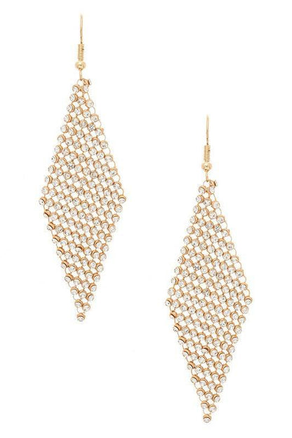 Rhinestone Mesh Iconic Earrings