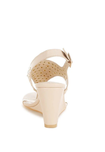 Sappho Studded Thong Toe Wedges