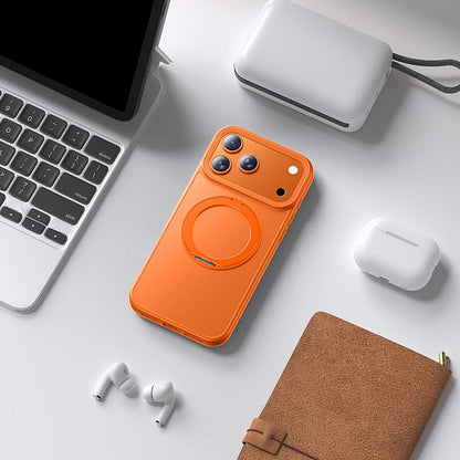 For Iphone 17 Pro Max Case with Stand,Fit for Magsafe,Military Drop Protection,Build in Magnetic Kickstand,Slim Phone Case for Iphone 17 Pro Max, 6.9",Matte Orange